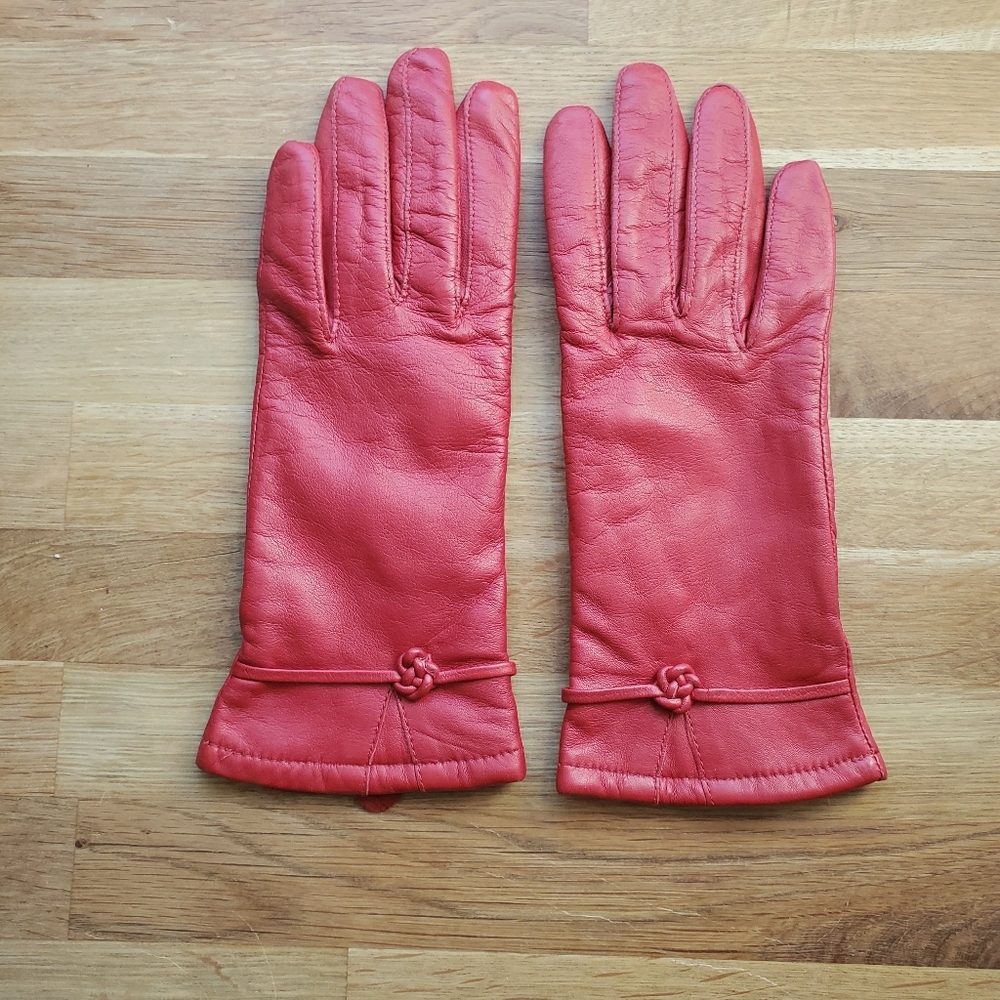 Red Leather Gloves